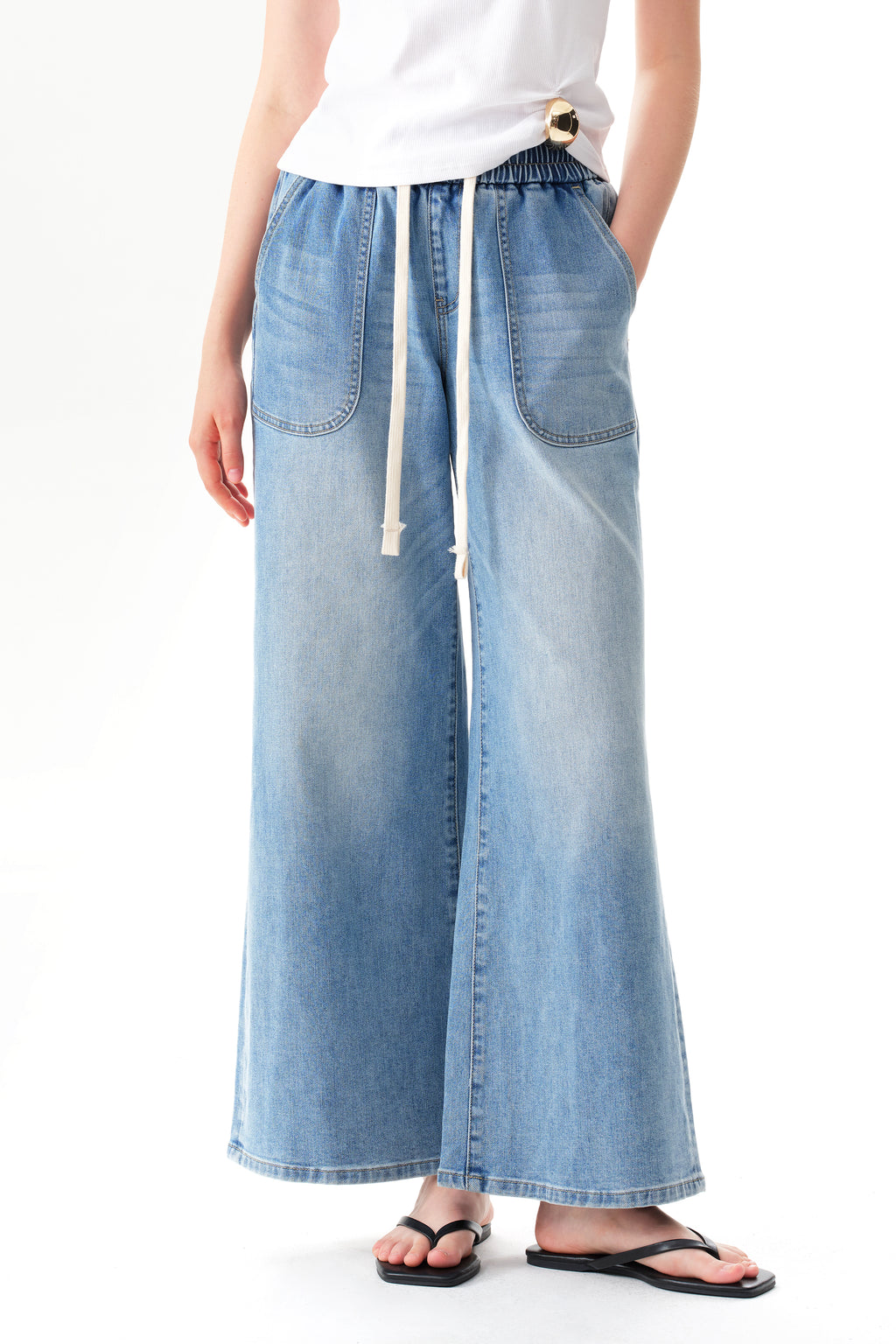 ONESO Vintage High Rise Wide Leg Jeans