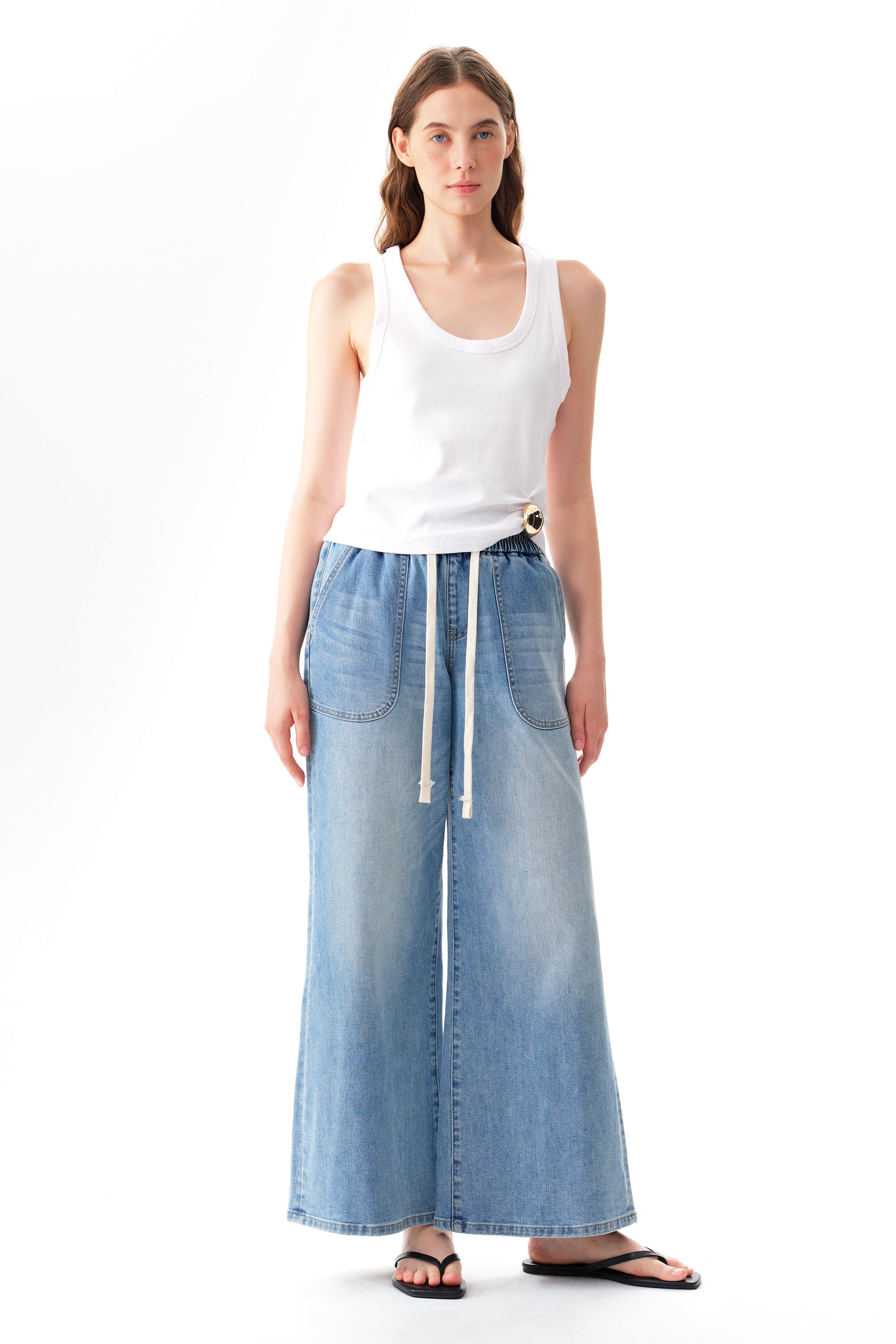 ONESO Vintage High Rise Wide Leg Jeans
