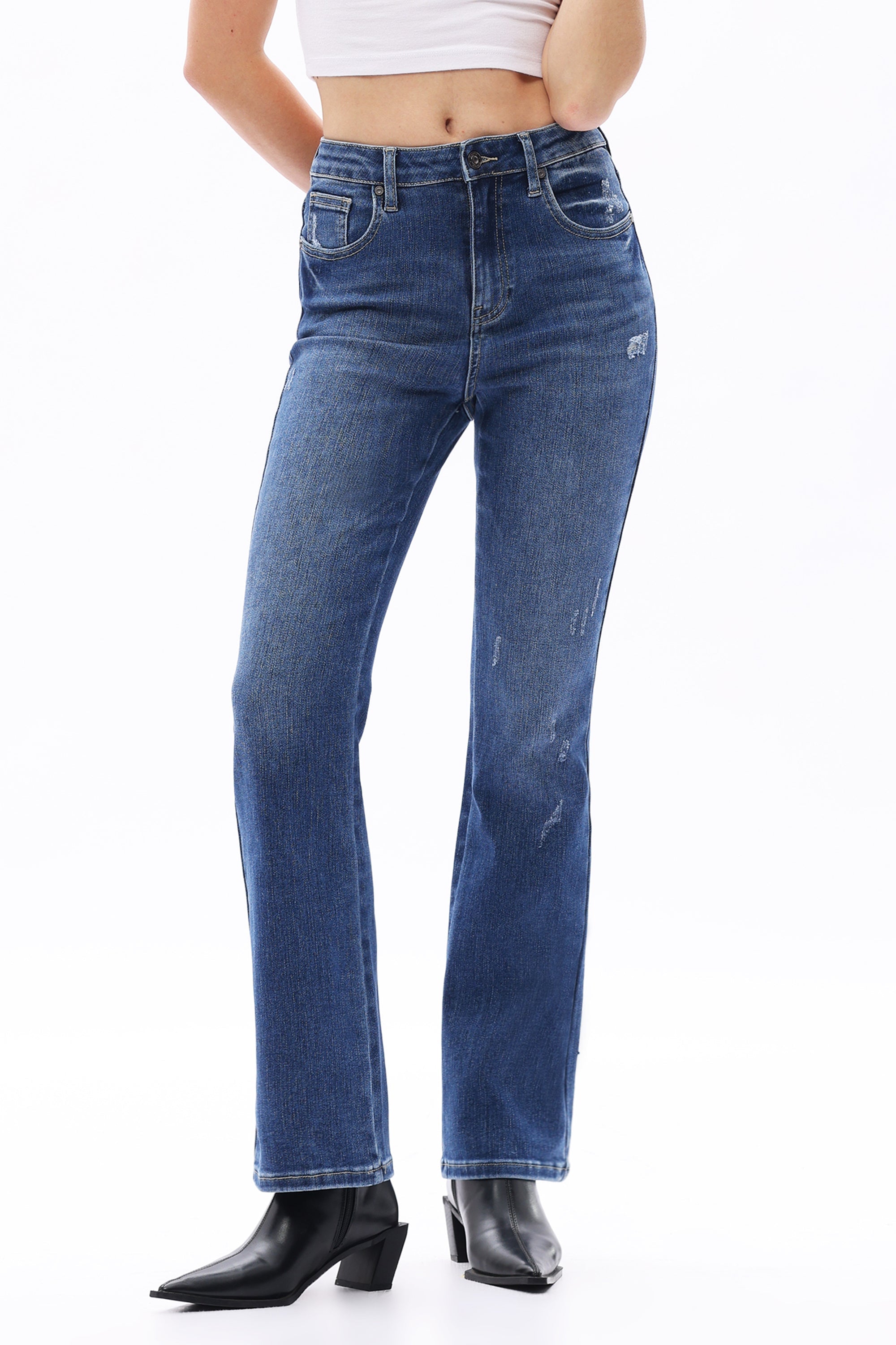 Sophisticated High-Rise Bootcut Jeans