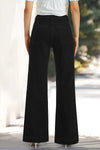 HIGH WAIST RELAXED STRAIGHT JEANS OSW032 BLACK