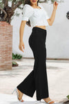 HIGH WAIST RELAXED STRAIGHT JEANS OSW032 BLACK
